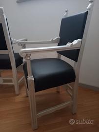 Poltrone  trono antiche restaurate stile shabby