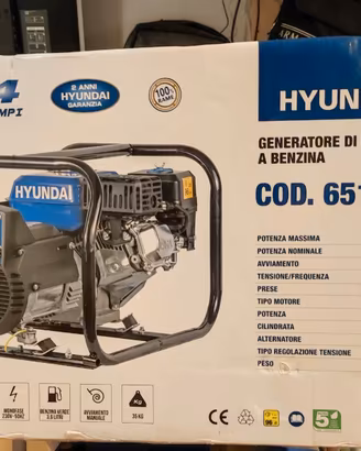 Gruppo elettrogeno Hyundai 3,3Kw a benzina PT3900