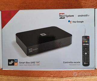 Decoder Smart Box UHD, Android TV, controllo  voca