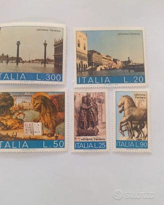 5 francobolli italiani nuovi del 1973