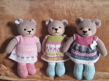 Amigurumi orsacchiotti fatti a mano