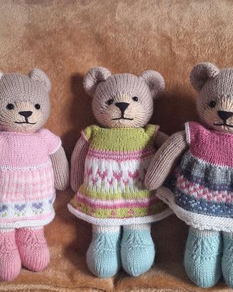 Amigurumi orsacchiotti fatti a mano