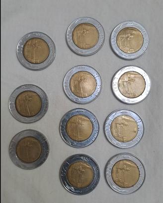 500 lire monete  anni 80