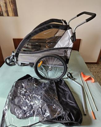 Rimorchio Bici KESSER 2 in 1 completo di accessori