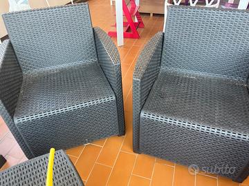 Sedie da terrazzo/ giardino e tavolino