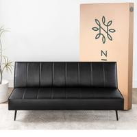 Divanoletto pelle nero 3 posti NUOVO