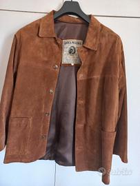 Giacca in vera pelle scamosciata taglia 48