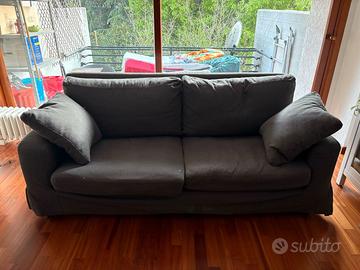 2 Divani grigi sfoderabili e lavabili in lavatrice