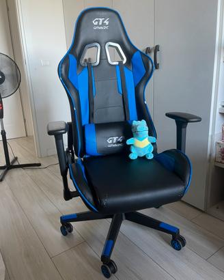 POLTRONA GAMMEC GT4 BLU E NERA