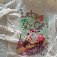 T-shirt bambina maglia con stampa tg 12 anni Gatti