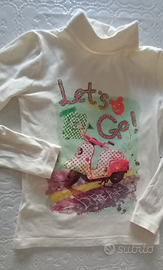 T-shirt bambina maglia con stampa tg 12 anni Gatti