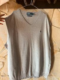 Polo Ralph Lauren – Gilet in maglia grigio chiaro