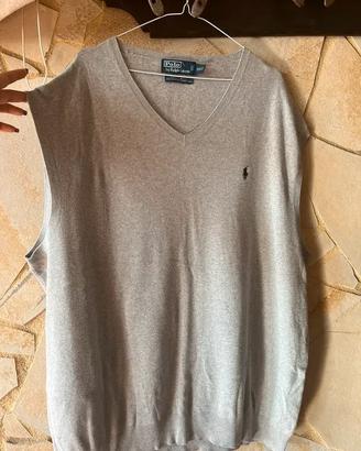 Polo Ralph Lauren – Gilet in maglia grigio chiaro