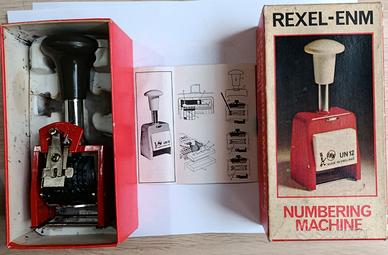 timbro Rexer-Enm macchina numeratrice