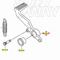 Pedale freno post Kawasaki Ninja ZX-9R 900 4300113