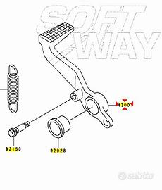 Pedale freno post Kawasaki Ninja ZX-9R 900 4300113