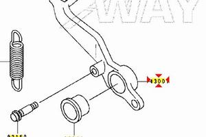 Pedale freno post Kawasaki Ninja ZX-9R 900 4300113