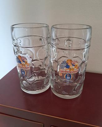 set 5 bicchieri birra + 2 boccali 