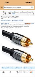 DeleyCON 5m Cavo Subwoofer + Amazon basic rca subw
