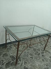 Tavolo d' arredo vintage in cristallo