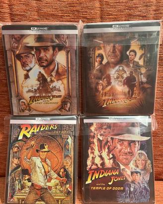 Indiana Jones Quadrilogia, Steelbook, 4k + Bluray