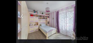 Mobili Cameretta Completa a Ponte (Color Panna e L