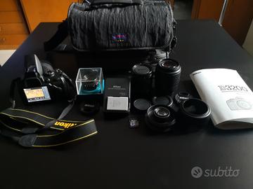 Reflex Nikon D3200 e vari obiettivi