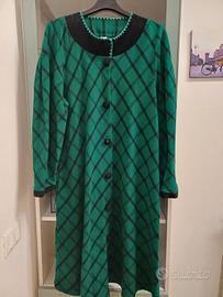 Vestaglia vintage donna – Verde a quadri – Tg 5 
