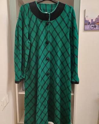 Vestaglia vintage donna – Verde a quadri – Tg 5 