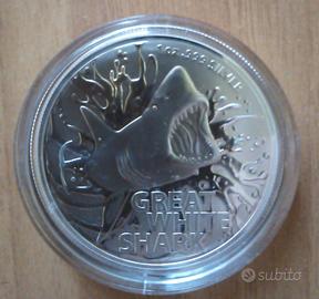 Moneta argento Australia 2021 Squalo