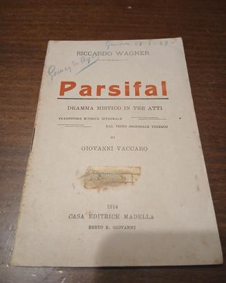 Libretto d'opera PARSIFAL - R. Wagner (1914) - Rar