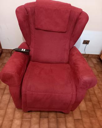 Poltrona relax reclinabile Giada rossa bordeaux