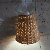 lampadario in vimini 