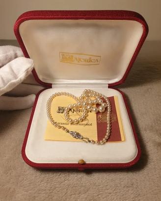 Collana Vintage Majorica con Perle e Argento 835