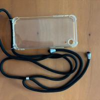 Cover Iphone XR trasparente e con tracolla