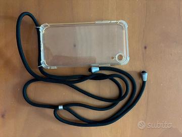Cover Iphone XR trasparente e con tracolla