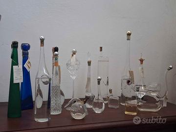 Collezione bottigliette in vetro soffiato