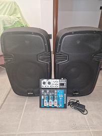 Casse Amplificate Gemini Mixer ProAudio staffe