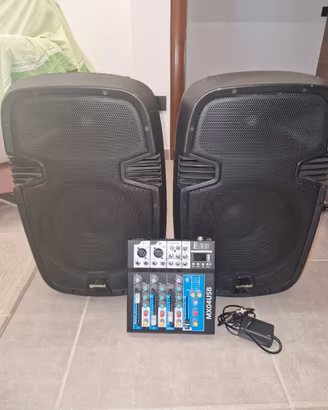  Casse Amplificate Gemini Mixer ProAudio staffe