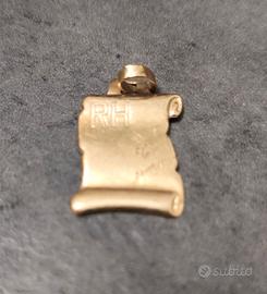 Ciondolo pergamena RH oro 18k Vintage