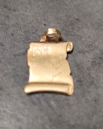 Ciondolo pergamena RH oro 18k Vintage