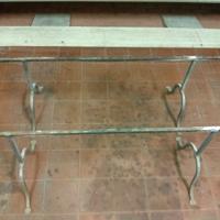 supporti tavolo basso antichi in ferro forgiato