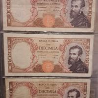 lotto 18 banconote lire Italia