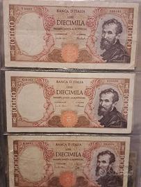 lotto 18 banconote lire Italia