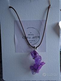 collana con ortensia vera