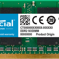 MEMORIA RAM CRUCIAL 2GB DDR2 800MHz SODIMM 1 MODUL
