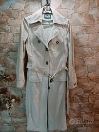 trench di pelle scamosciata 