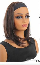 Parrucca liscia con fascia