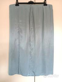 Gonna satinata H&M azzurro polvere curvy