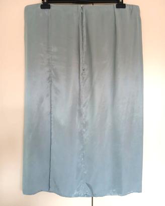 Gonna satinata H&M azzurro polvere curvy